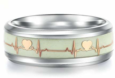 Karishma Kreations Valentine Jewellery Mens Women Luminous ECG Heart Ring...