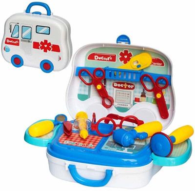 Jakas Mart doctor set pretend play learning educational tool toy with portable medical clinic suitcase