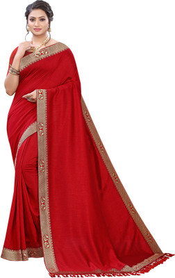81% OFF on Ratnavati Solid/Plain Bollywood Silk Blend Saree(Red) 81% OFF on Ratnavati Solid/Plain Bollywood Silk Blend Saree(Red)