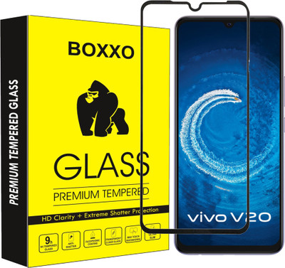 Boxxo Edge To Edge Tempered Glass for Vivo V20(Pack of 1)