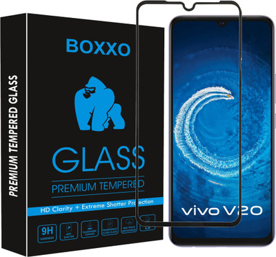 Boxxo Edge To Edge Tempered Glass for Vivo V20(Pack of 1)