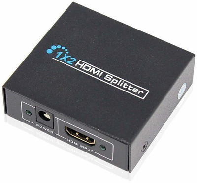 Nsinc HDMI Splitter, Full HD 1080P Support 3D v1.4 (One Input to Two Outputs) - Black Media Streaming Device(Black)