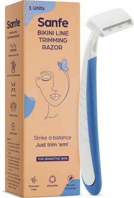 Sanfe Bikini Line Trimming Razor - Stainless steel blade, safety cap, comfortable, anti-slip grip deal from flipkart Sanfe Bikini Line Trimming Razor - Stainless steel blade, safety cap, comfortable, anti-slip grip deal from flipkart
