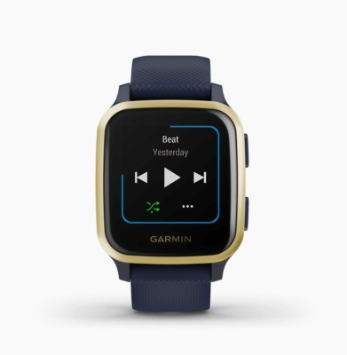 GARMIN Venu Sq Music, Smartwatch, Advanced Sleep Monitoring, Upto 6 Days Battery, SPO2 Smartwatch(Blue Strap, M)