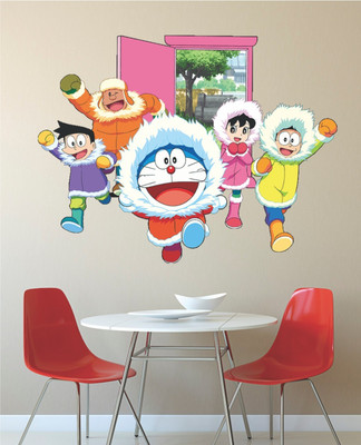 BALKRISHNA WALL STICKER 60 cm DOREMON Self Adhesive Sticker(Pack of 1)