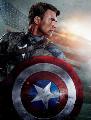 anshul internet point 45.72 cm CAPTAIN AMERICA Self Adhesive Sticker(Pack of 1)