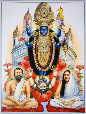 anshul internet point 45.72 cm DAKSHINESHWAR KALI Self Adhesive Sticker(Pack of 1)