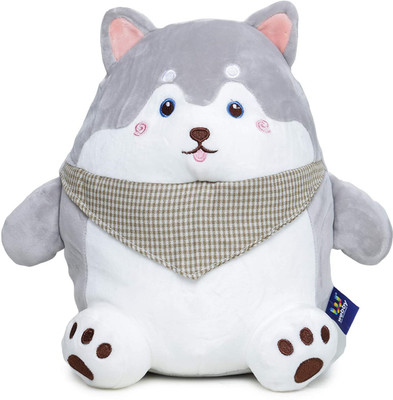 Webby Soft Animal Plush Dog Toy, Gray 30cm  - 30 cm(GRAY)