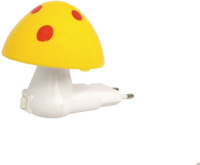 Utkarsh Multicolor Led Mushroom Shape Colorful Light Romantic Night Lamp with on Off Switch Button for Home Decor Night Lamp(10 cm, Multicolor)