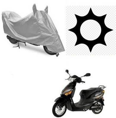 SRENTERPRISES Two Wheeler Cover for Hero(Electric Zippy, Silver)