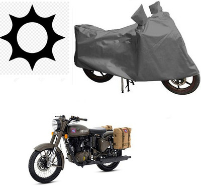 RPSENTTERPR Waterproof Two Wheeler Cover for Royal Enfield(Classic 500, Grey)