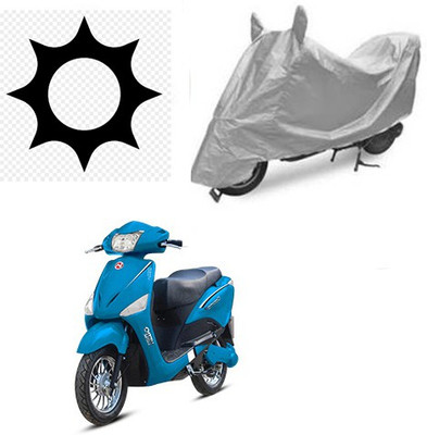 SRENTERPRISES Two Wheeler Cover for Hero(Electric Optima, Silver)