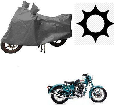RPSENTTERPR Waterproof Two Wheeler Cover for Royal Enfield(500, Grey)