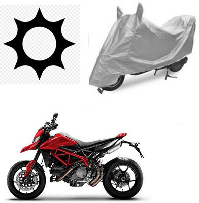 SRENTERPRISES Two Wheeler Cover for Ducati(Hyperstrada, Silver)