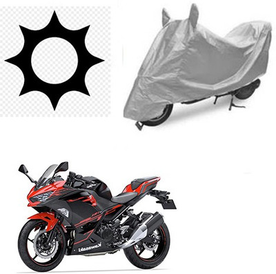 RPSENTTERPR Waterproof Two Wheeler Cover for Kawasaki(Ninja 250, Silver)