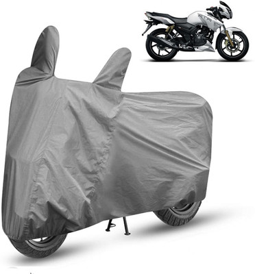 THE REAL ARV Waterproof Two Wheeler Cover for TVS(Apache RTR 180, Grey)