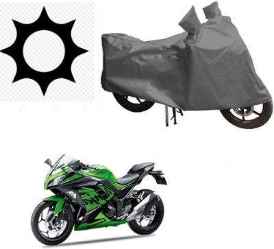 RPSENTTERPR Waterproof Two Wheeler Cover for Kawasaki(Ninja 300, Grey)