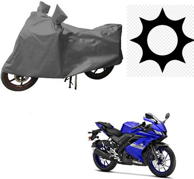 RPSENTTERPR Waterproof Two Wheeler Cover for Yamaha(R15 V3, Grey)