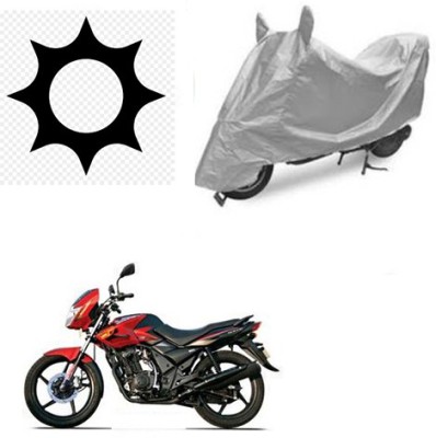 SRENTERPRISES Two Wheeler Cover for TVS(Flame DS 125, Silver)