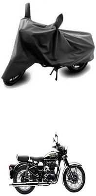 Gromaa Two Wheeler Cover for Royal Enfield(Classic Chrome, Grey)