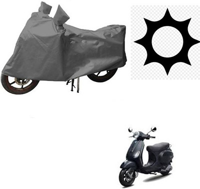 RPSENTTERPR Waterproof Two Wheeler Cover for Piaggio(Vespa LX, Grey)