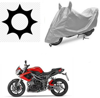 SRENTERPRISES Two Wheeler Cover for DSK Benelli(TNT R, Silver)