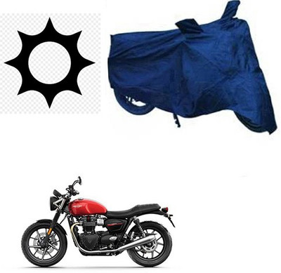 RPSENTTERPR Waterproof Two Wheeler Cover for Triumph(Twin spark, Blue)