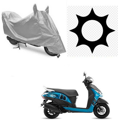 SRENTERPRISES Two Wheeler Cover for Yamaha(Alpha, Silver)