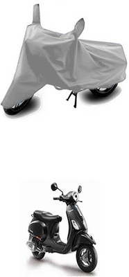 Gromaa Two Wheeler Cover for Piaggio(Piaggio Vespa, Silver)