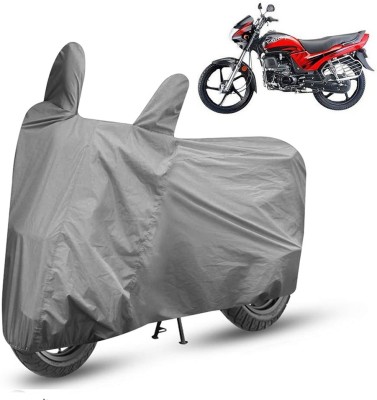 HMS Two Wheeler Cover for Hero(Passion Plus, Grey)