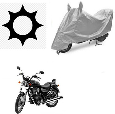 SRENTERPRISES Two Wheeler Cover for Royal Enfield(Thunderbird 350, Silver)