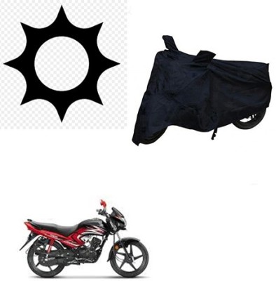 Mdstar Waterproof Two Wheeler Cover for Honda(Dream Yuga, Black)