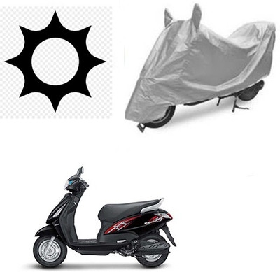 SRENTERPRISES Waterproof Two Wheeler Cover for Suzuki(Swish, Silver)