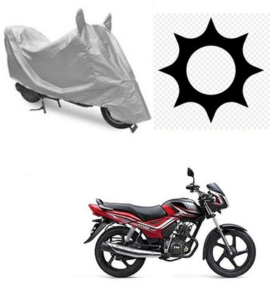 SRENTERPRISES Two Wheeler Cover for TVS(Star City, Silver)