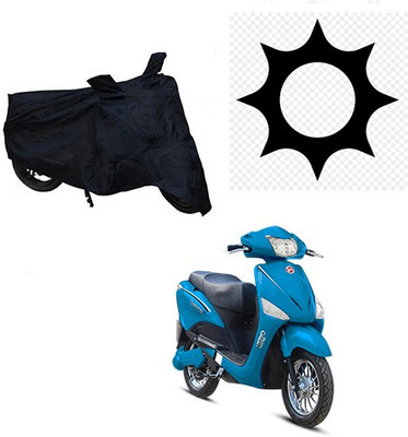 RPSENTTERPR Waterproof Two Wheeler Cover for Hero(Electric Optima, Black)