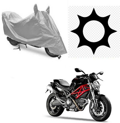 SRENTERPRISES Waterproof Two Wheeler Cover for Ducati(Monster 796 S2R, Silver)