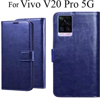 MAXSHAD Flip Cover for Vivo V20 Pro 5G(Blue)