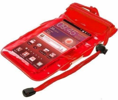 True Desire Pouch for Mobile Rain Pouch Underwater Waterproof Transparent Case Cover For Mobile Phone ,Passport, Money(Red)