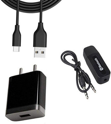 DAKRON Wall Charger Accessory Combo for Realme 6i(Black)