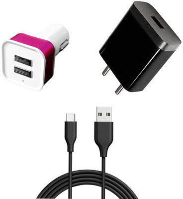 DAKRON Wall Charger Accessory Combo for Realme 6 Pro(Black)