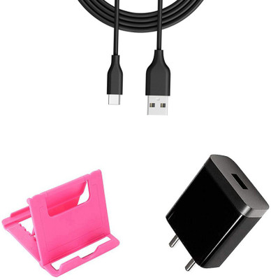 DAKRON Wall Charger Accessory Combo for Vivo V20 SE(Black)