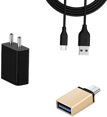 DAKRON Wall Charger Accessory Combo for Realme 7i(Black)