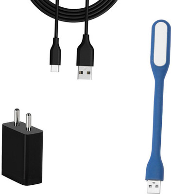 DAKRON Wall Charger Accessory Combo for Realme 7i(Black)
