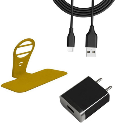 DAKRON Wall Charger Accessory Combo for Realme 6(Black, Gold)