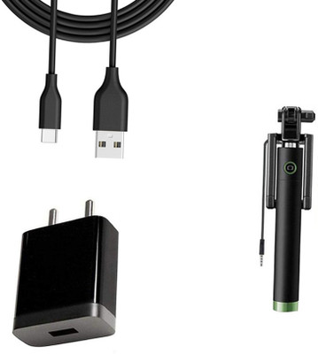 DAKRON Wall Charger Accessory Combo for Realme 6i(Black)