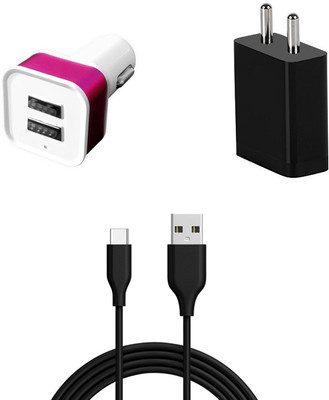 DAKRON Wall Charger Accessory Combo for Vivo V20 Pro(Black)
