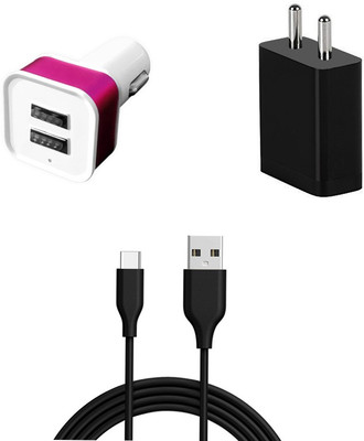 DAKRON Wall Charger Accessory Combo for Realme 7i(Black)