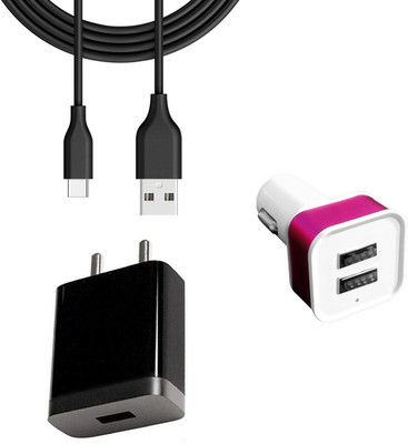 DAKRON Wall Charger Accessory Combo for Realme 7(Black)
