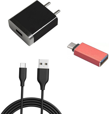 DAKRON Wall Charger Accessory Combo for Realme Narzo 20(Black)