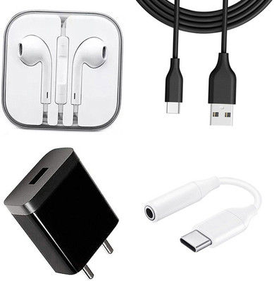 DAKRON Wall Charger Accessory Combo for Realme 6 Pro(Black)
